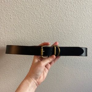 Black Genuine Leather Belt